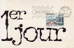 JOUR D'EMISSION - MONTE-CARLO - 1966 - Covers & Documents