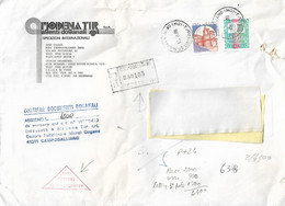 ALTO VALORE £.3000+1400 CASTELLI -TARIFFA LETTERA 3°PORTO+RACCOMAN.+ASSEGNO-1986-POSTE CAMPOGALLIANO- (MODENA)-TEMATICA - 1981-90: Storia Postale