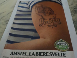 ANCIENNE  PUBLICITE AMSTEL BIERE SVELTE 1976 - Alcools