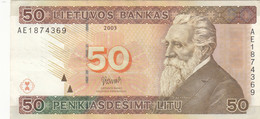 CRBX140 BILLETE LITUANIA 50 LITU 2003 MBC - Lithuania