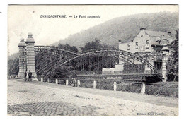 CPA CHAUDFONTAINE : Le Pont Suspendu - Petite Animation - Circulée En 1909 - Edit. Léon Poncin - 2 Scans - Chaudfontaine