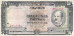 CRBX121 BILLETE MOZAMBIQUE 50 ESCUDOS 1958 MBC - Mozambique