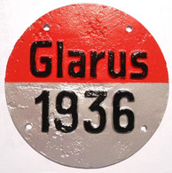 Velonummer Glarus GL 36 - Kennzeichen & Nummernschilder