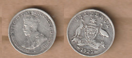 AUSTRALIA    6 Pence -  1927  Silver (.925) • 2.82 G • ⌀ 19.50 Mm KM# 25 - Sixpence