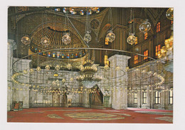 Egypt CAIRO Great Mosque Of Muhammad Ali Interior Vintage RPPc Photo Postcard (42098) - Cairo