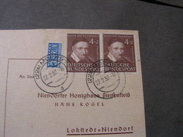 Honigkarte Reklame , MeF Aus Moers  1952 - Storia Postale