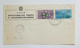 Somalia A.F.I.S. Busta FDC 27/02/1955 "fiori" Valori Espressi 50 Cent. + L.1 - Somalia (AFIS)