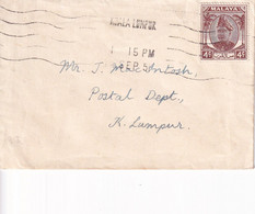 MALAYA (SELANGOR) 1951 COVER TO K.LUMUR - Selangor