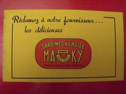 Buvard Sardines à L'huile Marky. Fabrication Du Maroc Français. Vers 1950. - Book Covers