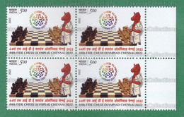 INDIA 2022 Inde Indien - 44th FIDE CHESS OLYMPIAD CHENNAI 1v MNH ** Block - Horse, Game Board, Games, Sports, Mascot .. - Nuevos