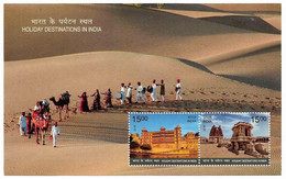 INDIA 2018 HOLIDAY DESTINATION, TOURISM IN INDIA, DESERT, CAMEL RIDE, STONE CHARIOT HUMPI....MS MNH - Ongebruikt