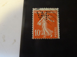Perforé FRANCE  Semeuse  VF - Used Stamps