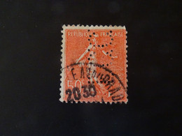 Perforé FRANCE  Semeuse  ECC - Used Stamps