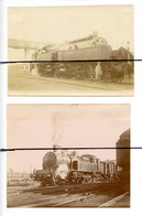 2 Photographies . VILLENEUVE SAINT GEORGES . Train Vapeur , Dépôt - Trains