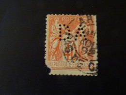Perforé FRANCE  Sage  DA - Used Stamps