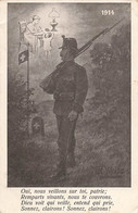 Militaria Oui, Nous Veillons Sur Toi. Guerre 1914-18 Famille Soldat Dieu Patrie Clairon Armée Suisse - Other & Unclassified