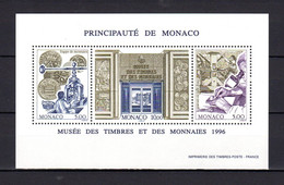 ✅ Faciale (20 Frs) - 30 %" MUSEE DES TIMBRES ET MONNAIES DE MONACO " Sur BF N°YT 73 Neuf ** MNH De 1996 A Saisir ! - Museums