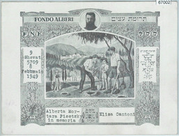 67002 - ISRAEL - VINTAGE Keren Kayemet Le Israel  TREE CERTIFICATE 1949 - Otros & Sin Clasificación