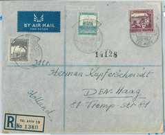 67006 - ISRAEL - Postal History -  REGISTERED LETTER To THE NETHERLANDS 1946 - Unclassified