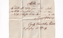 A18753 - RECEIPT NOTTA FROM AUSTRIAN EMPIRE 1800s OLD HANDWRITTEN DOCUMENT - Oostenrijk