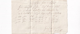 A18756 - RECEIPT FROM AUSTRIAN EMPIRE 1800s OLD HANDWRITTEN DOCUMENT - Autriche