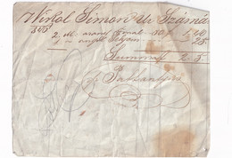 A18760 - RECEIPT FROM AUSTRIAN EMPIRE 1846 WIKOL SIMON WRITTEN IN HUNGARIAN OLD HANDWRITTEN DOCUMENT - Österreich