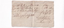 A18761 - RECEIPT FROM AUSTRIAN EMPIRE 1818 OLD HANDWRITTEN DOCUMENT - Austria