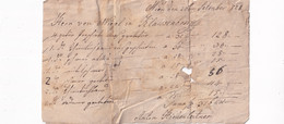 A18769 - RECEIPT FROM AUSTRIAN EMPIRE 1828 WIEN VIENA HERR VON WIEGOL IN KLAUSENBURG KOLOZSVAR CLUJ-NAPOCA OLD DOCUMENT - Autriche