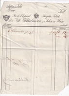 A18772 - INVOICE FROM AUSTRIAN EMPIRE 1800s INTER NOTA AM DIE K K PRIVIL PARAPLUIS FABRIK DES NIK WINKELMANN UND SOHN - Österreich