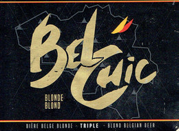 Étiquette De La Bière Bel Chic (Belchic) Blonde - Bière