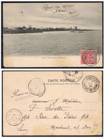 DAHOMEY 1906 Affranchissement  à 10c  Sur CPA (Vue De Porto Novo) De Grand Popo Pour Montreuil - Covers & Documents
