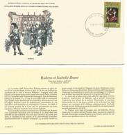 Enveloppe 1er Jour Des Musées -Rubens -Isabelle Brant -timbre Grenada 18 Mai 1978 + Fichier Explicatif - Musées