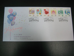 Hong Kong 2019 Heartwarming VII Special Stamps / GREETING STAMPS FDC Diamond Bling Stamp - FDC