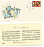 Enveloppe 1er Jour Des Musées Matisse-Nature Morte Au Tapis Rouge- Timbre Maldive1er Sept 1979 + Fichier Explicatif - Museums