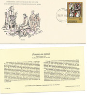 Enveloppe 1er Jour Des Musées PICASSO-Femme Au Miroir Timbre Dominica22 Juillet 1988+ Fichier Explicatif - Musées