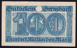 Gernsbach: 100 Milliarden Mark 1923 - [11] Local Banknote Issues