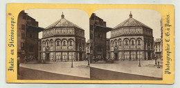 FIRENZE BATTISTERO  - CARTA STEREOSCOPICA - Stereo-Photographie