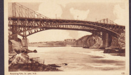Canada Postal Stationery Ganzsache Entier 2c. George V. Reversing Falls. St. John N.B. Bridge Brücke Pont (Unused) - 1903-1954 De Koningen