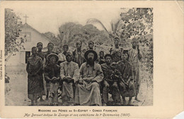 PC MISSIONARIES LOANGO MGR DEROUET 1ER COMMUNION FRENCH CONGO (a28719) - Congo Français