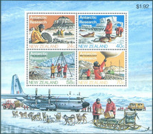 Nouvelle-Zélande New Zealand 0859/62 Et Bf 049 Faune, Pingouin, Chien Husky, Ballon Météo, Phoque, Avion, Terre De Ross - Antarctische Fauna