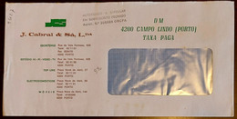 PORTUGAL - Cover - No Cancel - No Stamps / Taxa Paga - J. Cabral E Sá, Lda (Porto) - Storia Postale