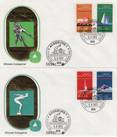 Germany Deutschland 1972 FDC Swimming Wresling Sailing Gymnastics, Olympischen Spiele Olympic Games, Munchen, Augsburg - 1971-1980