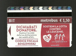 Biglietto Autobus E Metro Italia - Roma Tipo 14 - Europa