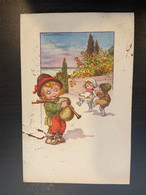 Illustratore Castelli  ( Bambini  )  N° 518-5 Anno 1922 - Castelli