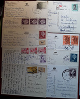 TURKIYE TURQUIE TURKEY,  1963 - 1979 Lot De 9 Cartes Postales Avec Timbres Variés,  Ensemble TB - Lots & Serien