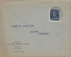 Belgium VAN DEN BEMDEN FRÉRES, ANTWERPEN Anvers 1932 Cover Lettre KOLDING Denmark Big Montenez - 1929-1941 Gran Montenez