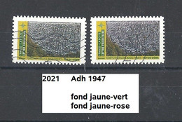Variété Adhésifs De 2021 Oblitéré Y&T N° 1947 Nuance De Couleur - Used Stamps