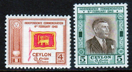 Sri Lanka (Ceylon) 1949, Set Of Stamps To Celebrate Independence In Unmounted Mint - Sri Lanka (Ceylon) (1948-...)