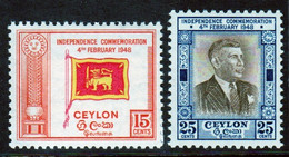 Sri Lanka (Ceylon) 1949, Set Of Stamps To Celebrate Independence In Unmounted Mint (2nd Issue) - Sri Lanka (Ceylon) (1948-...)
