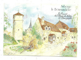 Carte De Visite 4 Pages, AUBERGE LA BEURSAUDIERE, 89, Nitry, Noyers Sur Serein , Bourgogne - Visitekaartjes